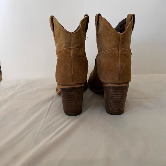 Matisse Boots Size 8 Bess Tan Leather Stack Heel Cowgirl - Picture 3 of 12